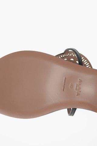 Leather Thong Sandals with Cut-out Detailing