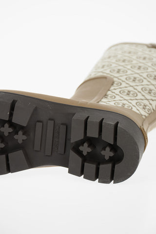 Knee-high HURRICANE Pull-up Boots with Monogram Print