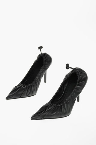 Soft Leather SCRUNCH Pumps with Drawstring 7cm