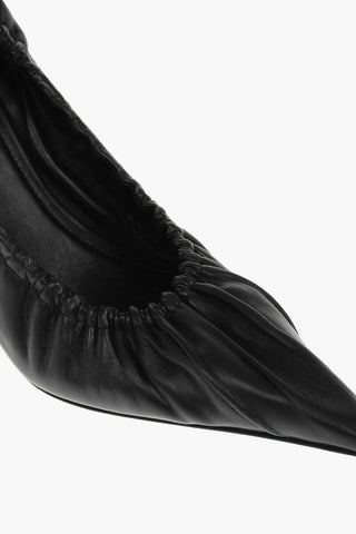 Soft Leather SCRUNCH Pumps with Drawstring 7cm