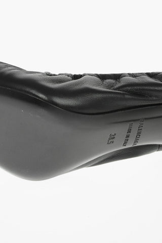 Soft Leather SCRUNCH Pumps with Drawstring 7cm