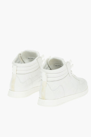 Soft Leather High-top Sneakers with Embossed Monogram Logo