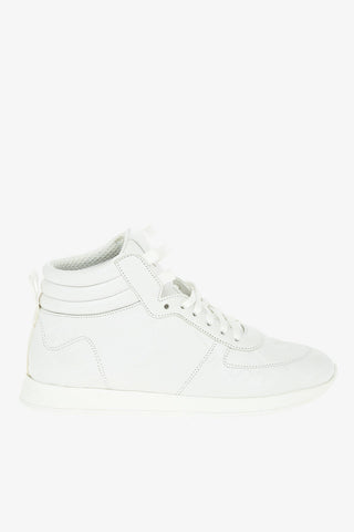 Soft Leather High-top Sneakers with Embossed Monogram Logo