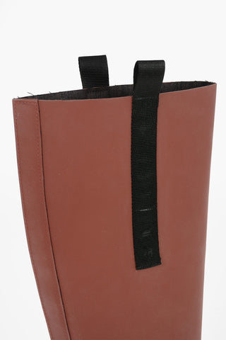 Knee-high Rain Boots with Logoed Bands Detailing