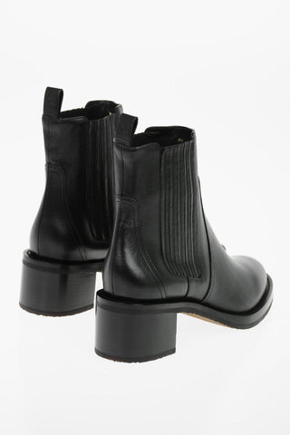 Leather FOLCO Chelsea Booties with Paneled Detailing 5,5cm