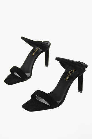 Suede Leather BEA Sandals with Crossed Ankle Belt 8,5cm