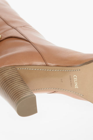 Leather CLAUDE Knee-high Boots embellished with Belt 8,5cm