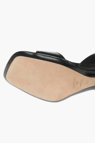 Leather MARYJANE Sandals with Sculptural Heel 8cm