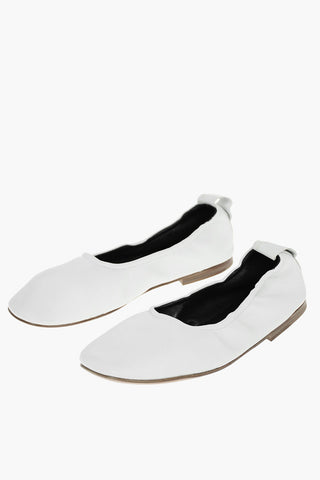 Soft Leather Ballerinas with Back Logo
