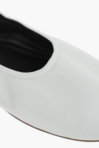 Soft Leather Ballerinas with Back Logo