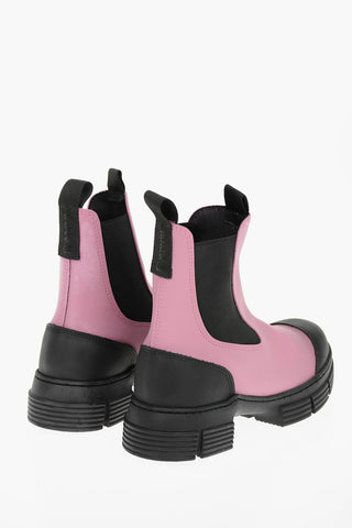 Recycled Rubber Chelsea Booties with Chunky Cleated Sole
