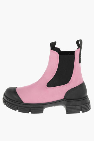Recycled Rubber Chelsea Booties with Chunky Cleated Sole