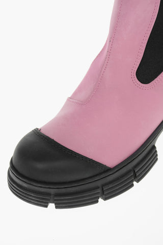 Recycled Rubber Chelsea Booties with Chunky Cleated Sole