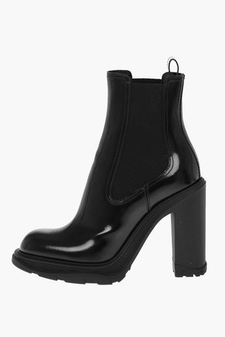 Leather Chelsea Ankle Boots with Statement Sole 12cm