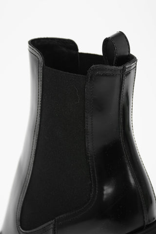 Leather Chelsea Ankle Boots with Statement Sole 12cm