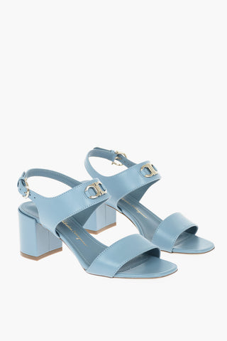 Leather CAYLA Sandals with Logoed Buckle Detail 6cm