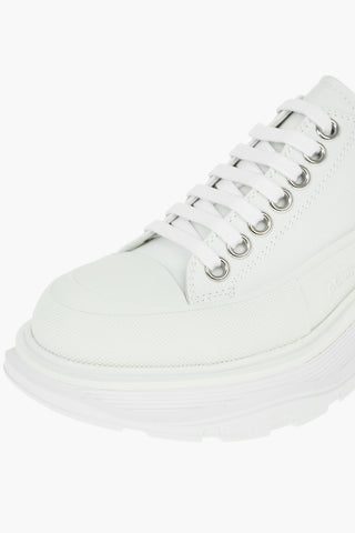 Canvas Low-top Sneakers with Logoed Statement Sole