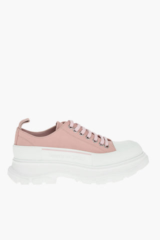 Canvas Low-top Sneakers with Logoed Statement Sole