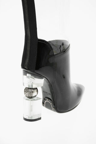 Stivali alla Coscia INNA in Pvc e Vernice con Tacco Scultoreo 11,5cm