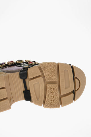 Laminated Leather DORA FLASHTREK Sneakers with Removable Jewel Detailing