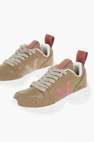 RICK OWENS X VEJA Faux Leather HIKING STYLE Sneakers with Logo