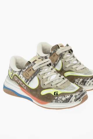 Leather Nylon ULTRAPACE TEJUS Sneakers with Side Logo