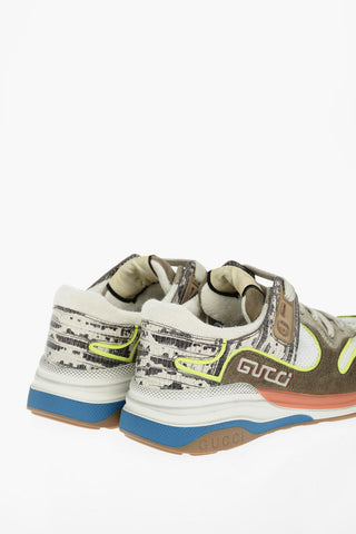 Leather Nylon ULTRAPACE TEJUS Sneakers with Side Logo