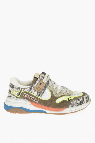 Leather Nylon ULTRAPACE TEJUS Sneakers with Side Logo