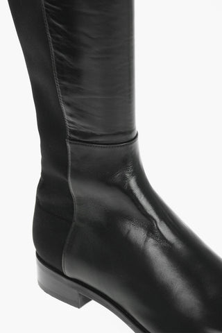 Stretchy Gabardine and Soft Leather LIFT Over-the-knee Boots