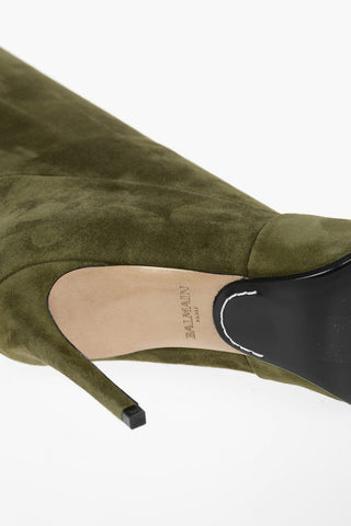 Stretchy Suede AMAZONE Thigh Boots 10cm
