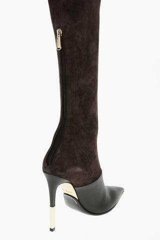 Stretchy Suede AMAZONE Thigh Boots 10cm