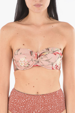 Floral Patterned Balconette Bikini Top