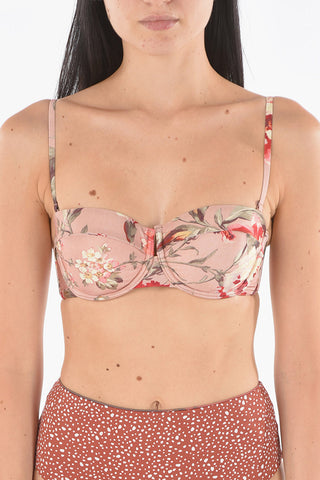 Floral Patterned Balconette Bikini Top