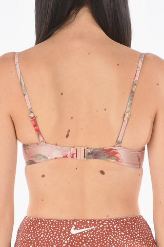 Floral Patterned Balconette Bikini Top