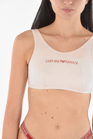 Printed Logo Stretch Cotton Top