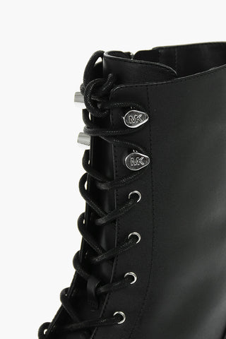 Leather BRYCE Combat Boots With Side Zip