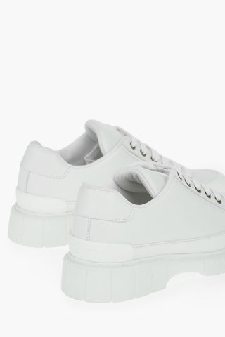 Leather Sneakers With Platform Sole