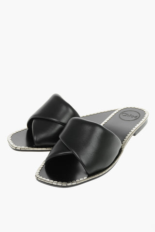 Slides In Pelle Asimmetriche