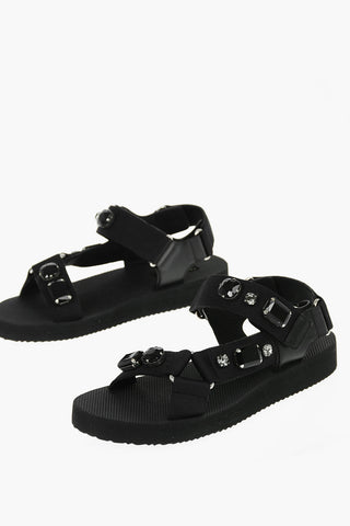 Stretchy Sandals With Crystals