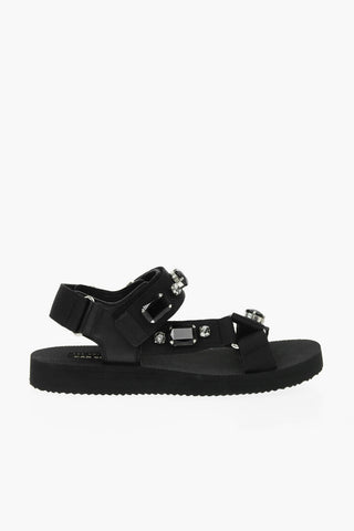 Stretchy Sandals With Crystals