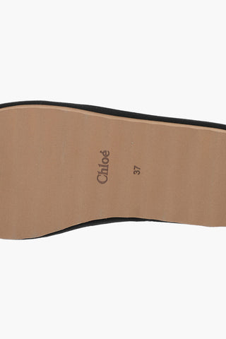 Logoed Canvas and Leather WOODY Slippers