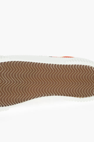 Sneakers In Tessuto Stampato Con Patta Frontale