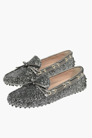 Bow Glitter Loafers