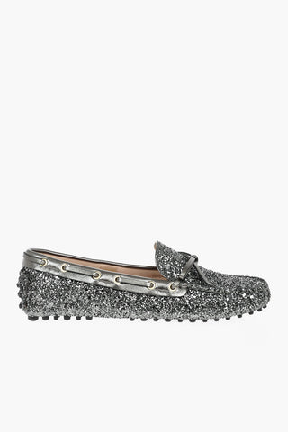 Bow Glitter Loafers