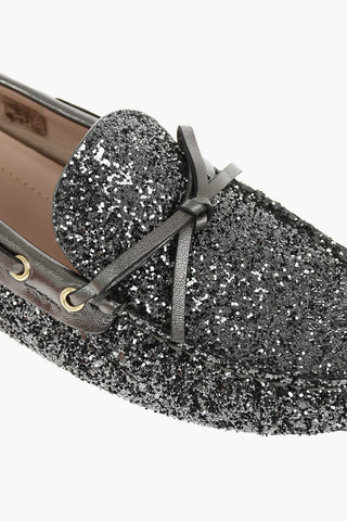 Bow Glitter Loafers