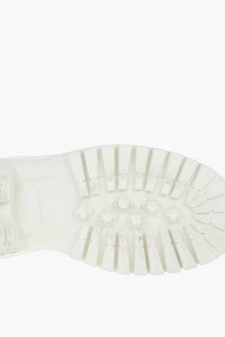 Leather combat Boots With Platform Sole