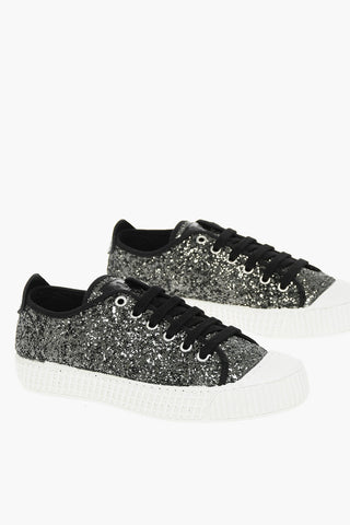 Glitter Sneakers With Laces