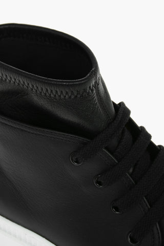 Laced Up Leather High Sneakers