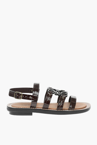 Printed Leather Sandals