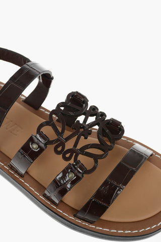 Printed Leather Sandals
